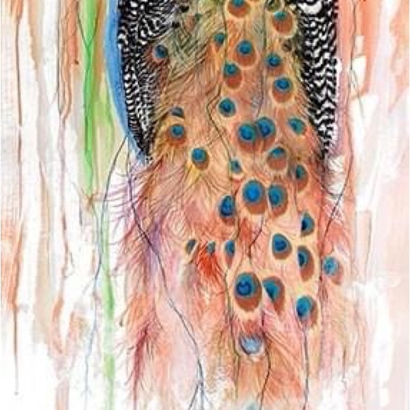 Colorful Peacock Rooted Ground w/Butterfly
Giclee Print by Anthony Burks Sr - Picture 3 of 4